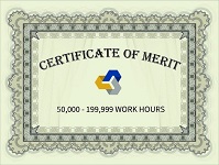 Zero Injury Safety Awards Certificate of Merit